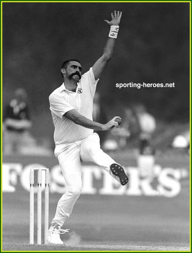 Merv Hughes - Australia - Test Record against India & Pakistan.
