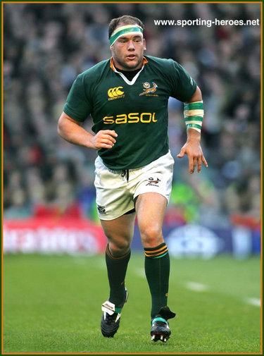 Brendon Botha - South Africa - International rugby caps for S.A.