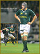 Gerrie BRITZ - South Africa - International Rugby Union Matches.