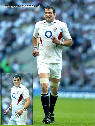 Martin Johnson - England - International Rugby Caps for England.