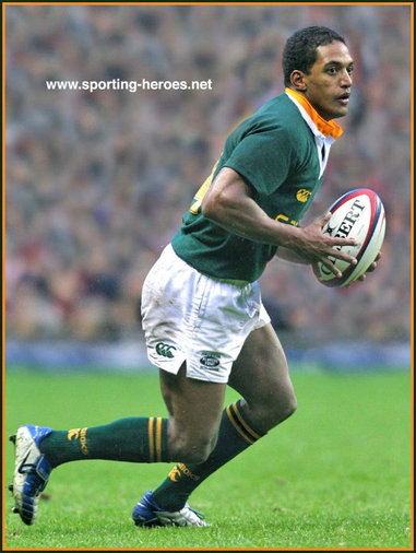 Breyton Paulse - South Africa - International Rugby Union Caps.