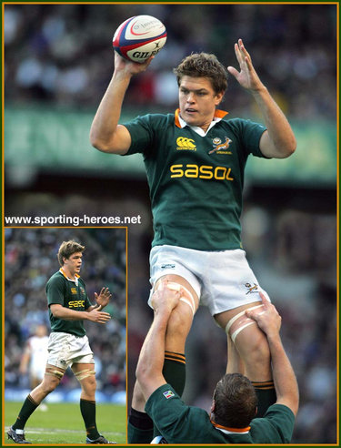 Juan Smith - South Africa - South African Caps 2003-2007