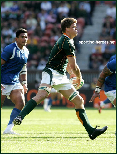 Juan Smith - South Africa - 2007 World Cup (v Samoa, v England, v Tonga, v USA)