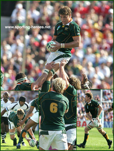 Juan Smith - South Africa - 2007 World Cup (v Fiji, v Argentina)