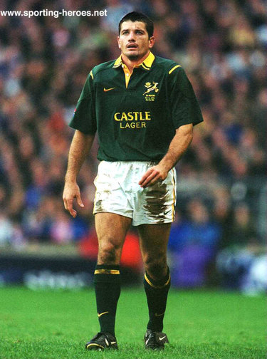 Joost VAN DER WESTHUIZEN - South Africa - International rugby union caps for South Africa.