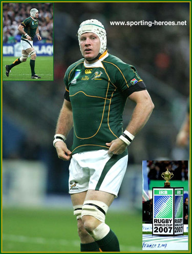 Wikus VAN HEERDEN - South Africa - 2007 World Cup (Final)