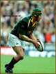 Braam VAN STRAATEN - South Africa - International rugby caps for South Africa.