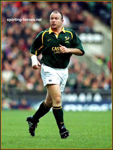 Cobus Visagie - South Africa - International rugby matches.