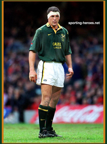 Andre Vos - South Africa - International Rugby Union Caps.