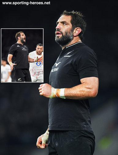 Sam Whitelock - New Zealand - International caps for the All Blacks.