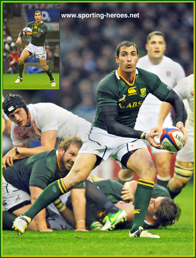 Ruan Pienaar - South Africa - International Rugby Union Caps.