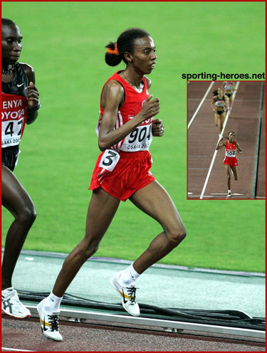 Elvan Abeylegesse - Turkey - 2007 World Championships 10,000m disqualification.