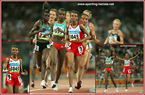 Elvan Abeylegesse - Turkey - Silver medals at 2008 Olympic Game in 10,000m & 5,000m.