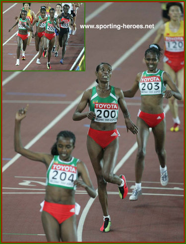 Berhane Adere - Ethiopia - World Championship 10,000m gold & silver medals.