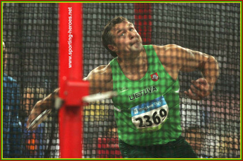 Virgilijus Alekna - Lithuania - Discus bronze at the 2008 Olympic Games.