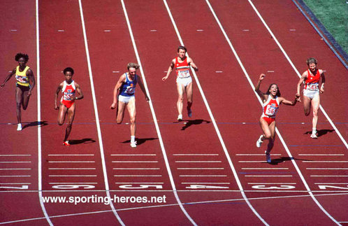 Evelyn Ashford - U.S.A. - Gold & Silver medals at 1988 Olympic Games.
