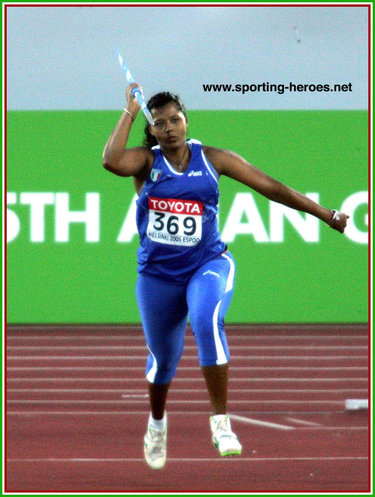 Zahra Bani - Italy - Fifth in the javelin at the 2005 World Champs.