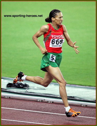 Hasna Benhassi - Morocco - 2007 World 800m silver, 2008 Olympic bronze medals.