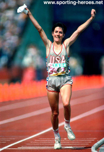 Joan Benoit - U.S.A. - 1984 women's Olympic marathon champion.