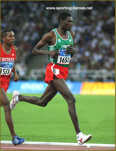 Dejene Berhanu - Ethiopia - 5th. in the 5000m at the 2004 Olympic Games.