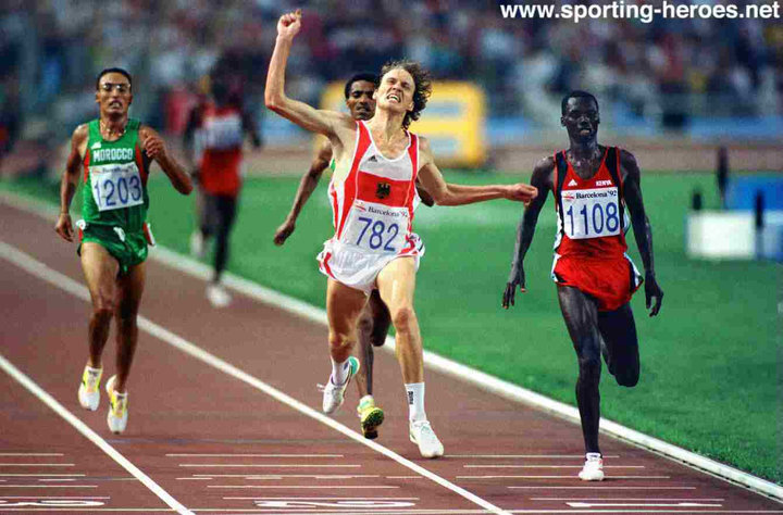 M-6991 Paul Bitok Kenia Olympia Silber Leichtathletik original signiert 