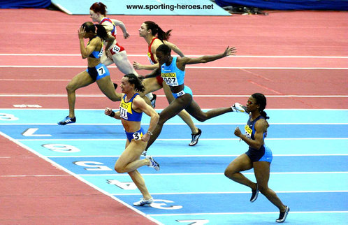 Zhanna Block - Ukraine - 2003 World Indoors 60m Gold medal