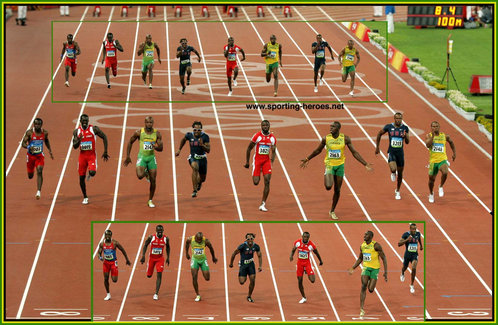 Usain Bolt - Jamaica - 2008 Olympic 100m Champion in World Record.