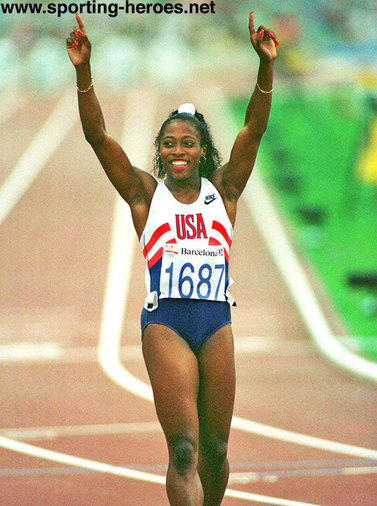 Gail Devers - U.S.A. - Olympic Games & World Championship Gold medals.