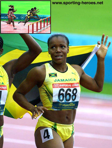 Vonette Dixon - Jamaica - 100m Hurdles silver at 2002 Commonwealth Games.