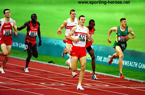 Mike East - Great Britain & N.I. - 1500m Gold medal at the 2002 Commonwealth Games.
