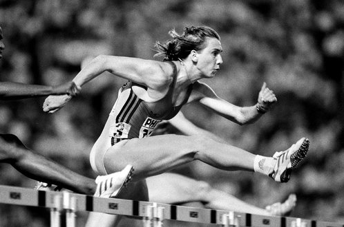 Ludmila Engquist - U.S.S.R. - 100m Hurdles gold at 1991 World Championships.