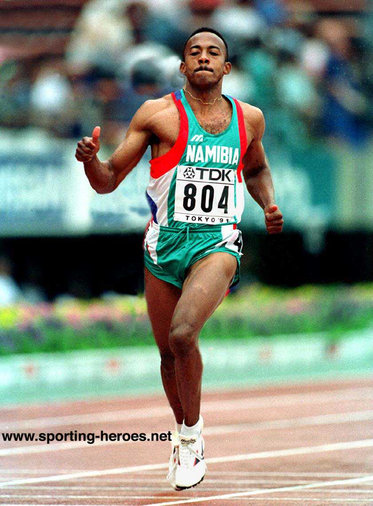 Frankie Fredericks - Namibia - Frankie's first medal: at the 1991 World Championships.