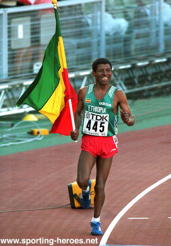 Haile Gebrselassie - Ethiopia - Second World Championship 10000m title