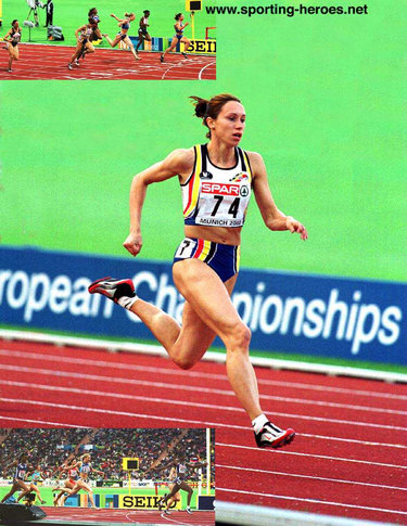 Kim Gevaert - Belgium - Sprint silvers at 2002 Europeans (result)