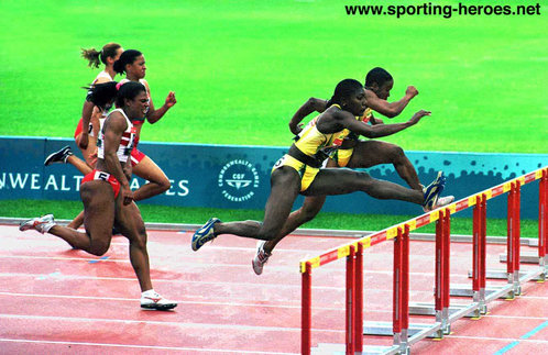 Lacena Golding-Clark - Jamaica - 100m hurdles Gold at 2002 Commonwealth Games.