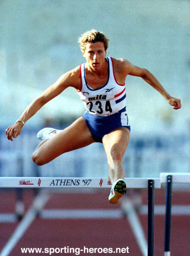 Sally Gunnell - Great Britain & N.I. - Farewell appearance at 1997 World Championships.