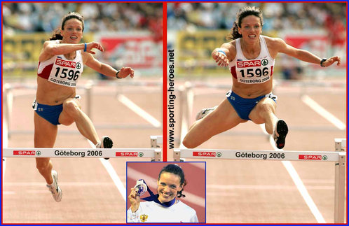 Yevgeniya Isakova - Russia - 2006 Euro Champs 400m Hurdles Gold.