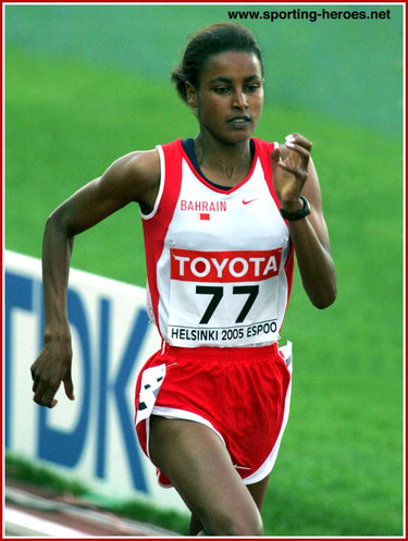 Maryam Yusuf Jamal - Bahrain - Fifth in the 800m at the 2005 World Champs (result)