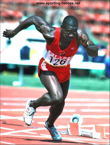 Ben Johnson - Canada - 100m & 4x100m bronzes at 1984 Olympic Games.