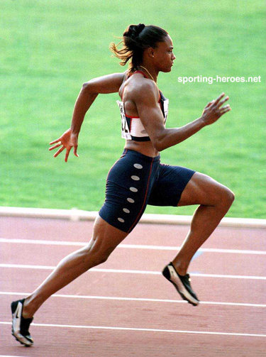 Marion Jones - U.S.A. - 100m title retained at the 1999 World Championships.