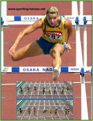 Susanna Kallur - Sweden - European 100m & 60m hurdles champion.
