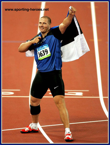 Gerd Kanter - Estonia - 2008 Olympic Discus Champion.
