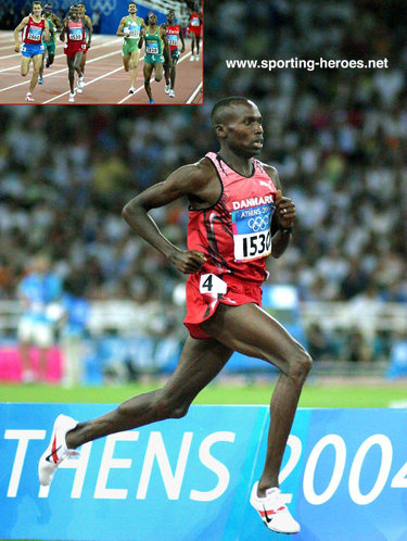 Wilson Kipketer - Denmark - 2000 to 2004 Olympic & European 800 metres medals.