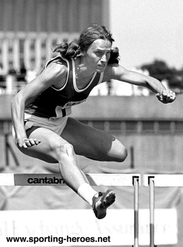 Johanna Klier - East Germany - Gold medals at 76 Olympics & 78 Europeans 100m hurdles.