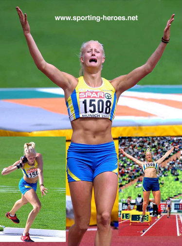 Carolina Kluft - Sweden - Heptathlon Gold at 2002 European Championships.