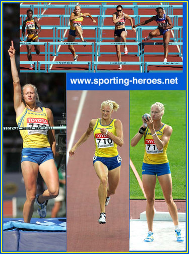 Carolina Kluft - Sweden - 2005 World Champs Heptathlon Gold medal.