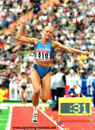 Heli Koivula - Finland - Triple Jump silver at 2002 European Championships.