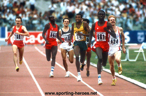 Billy Konchellah - Kenya - 1987 and 1991 World Athletics 800m Champion.