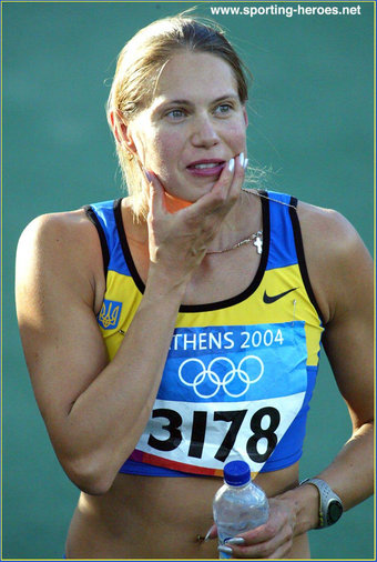 Olena Krasovska - Ukraine - 2004 Olympics 100m Hurdles silver medal.