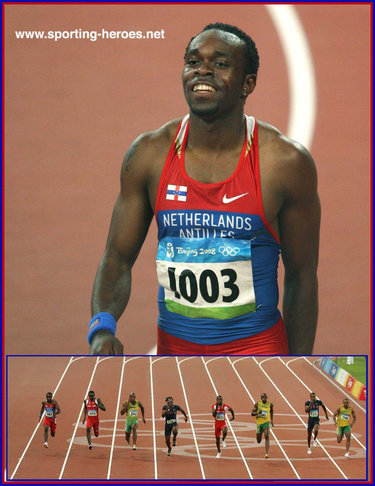 Churandy Martina - Just outside the 100m medals at the 2008 Olympics.